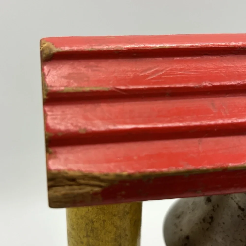Playskool Stackable  Rings Bell Wooden Vintage Toy‎ Collectible Painted